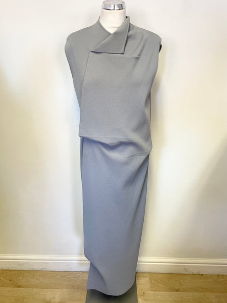 COS GREY DRAPED PLEATED FRONT SLEEVELESS KNIT MAXI DRESS SIZE M Whispers Dress Agency COS GREY DRAPED PLEATED FRONT SLEEVELESS KNIT MAXI DRESS SIZE M Whispers Dress Agency