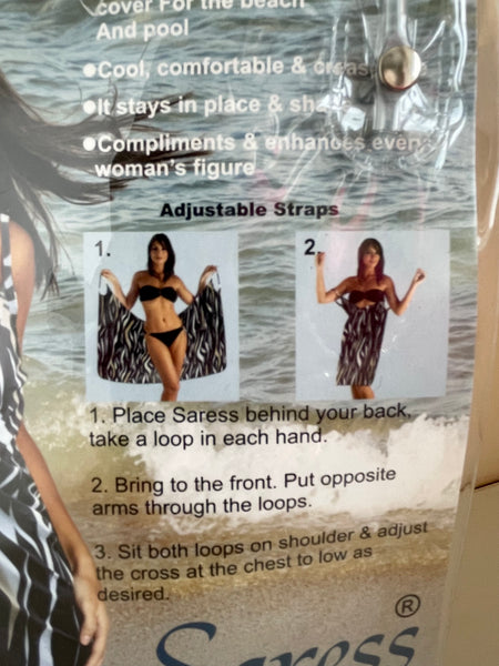 BRAND NEW SARESS MALIBU PRINT WRAPAROUND BEACH DRESS COVER UP SIZE X L –  Whispers Dress Agency