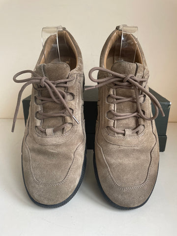 TOD’S BEIGE SUEDE LACE UP SHOES SIZE 7/40.5