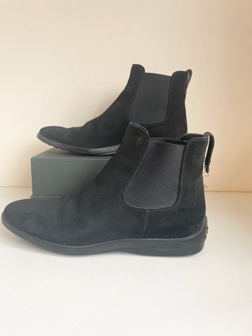 TODS BLACK SUEDE CHELSEA BOOTS SIZE 7.5/41