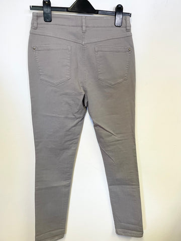 BRAND NEW PURE COLLECTION GREY COTTON TAPERED LEG JEANS SIZE 10R