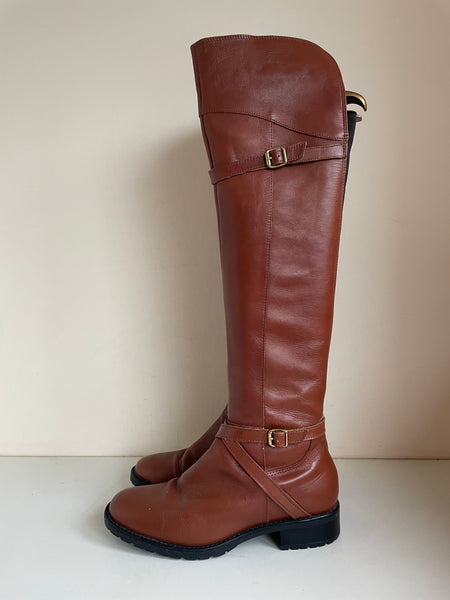 CARVELA TAN LEATHER OVER KNEE LENGTH BOOTS SIZE 6/39 – Whispers