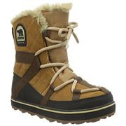BRAND NEW SOREL TAN SUEDE LACE UP GLACY EXPLORER SHORTIE SNOW BOOTS SIZE 5/