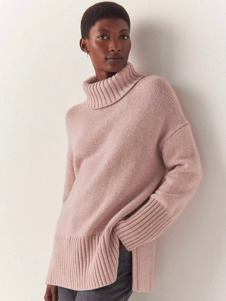 Baby Pink Roll Neck Jumper BRAND NEW THE WHITE COMPANY ROSE PINK