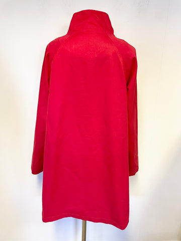 MASAI RED HIGH NECK LONG SLEEVE COTTON BLEND MID LENGTH JACKET SIZE XS