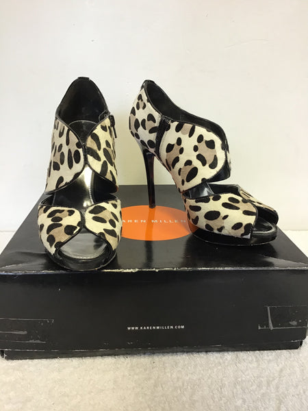 Animal print best sale peep toe heels