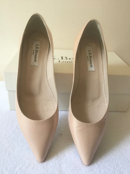 Lk Bennett Pale Pink Kitten Heel Shoes Uk LK BENNETT SAFFIANO