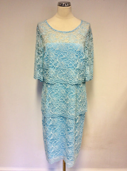 Aqua tiered lace dress best sale