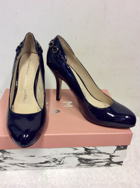 Patent Leather Navy Platform Court Shoes Gucci Navy Patent Leather