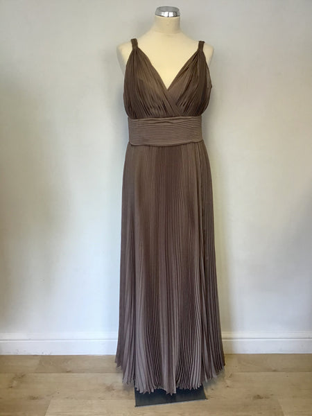 Taupe online evening gowns
