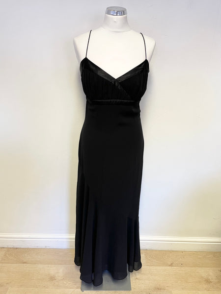 BRAND NEW ELEMENTS AMANDA WAKELEY BLACK THIN STRAP LONG EVENING DRESS Whispers Dress Agency BRAND NEW ELEMENTS AMANDA WAKELEY BLACK THIN STRAP LONG EVENING DRESS Whispers Dress Agency