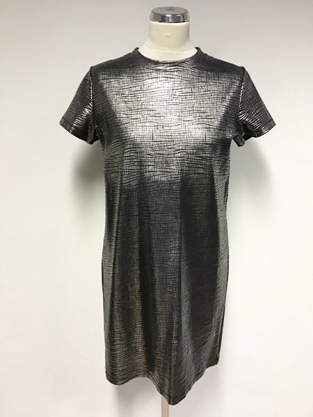 cos silver dress COS- NEW WITH TAGS- PANELLED MINI SATIN SLIP DRESS-