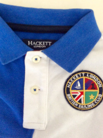 HACKETT RED,WHITE & BLUE SHORT SLEEVE POLO SHIRT AGE 12 MONTHS