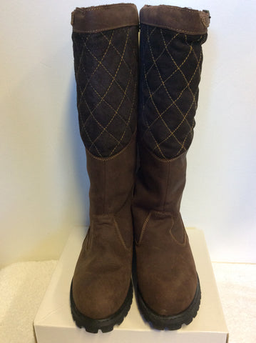 RYDALE BROWN HIGH LEATHER MALHAM BIKER BABE BOOTS SIZE 8/42