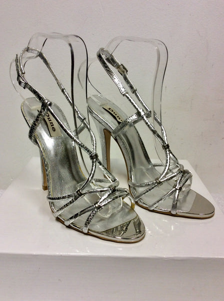Silver strappy 2025 dress sandals