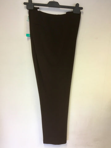 BRAND NEW EMRECO LUCY BROWN MID RISE,CURVED HIP,SLIM LEG TROUSERS SIZE 20