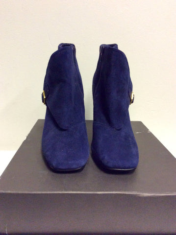 BRAND NEW MARKS & SPENCER AUTOGRAPH DARK BLUE SUEDE ANKLE BOOTS SIZE 5/38