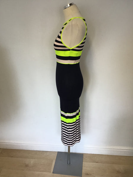 Ted baker blue erlo stripe sleeveless midi dress Clearance