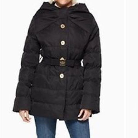 KATE SPADE NEW YORK BECKY DOWN FILLED BELTED PUFFER COAT SIZE S