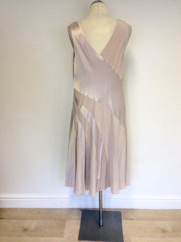 MARKS & SPENCER AUTOGRAPH OYSTER PEARL SATIN PANELS SPECIAL OCCASION DRESS SIZE 18