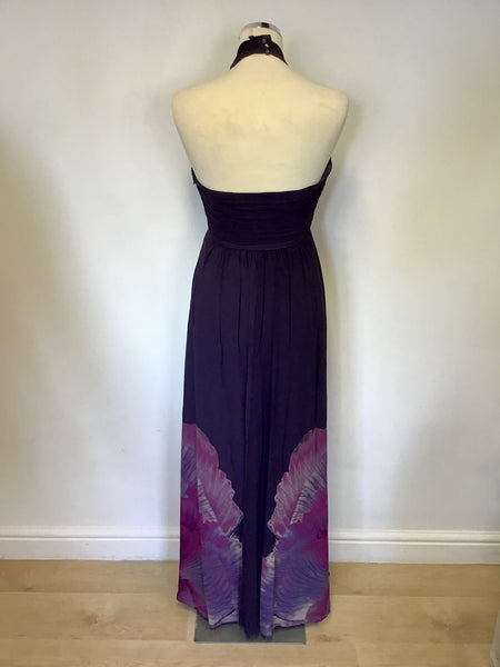 sachin and babi light blue dress Purple KarenMillen Metallic Guipure Lace Mirrored Mini Dress