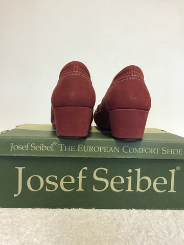 BRAND NEW JOSEF SEIBEL CRANBERRY WEDGE HEEL COMFORT SHOES SIZE 4/37