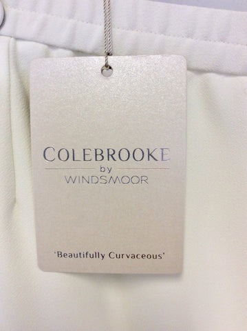 BRAND NEW COLEBROOKE BY WINDSMOOR WHITE FORMAL TROUSERS SIZE 20