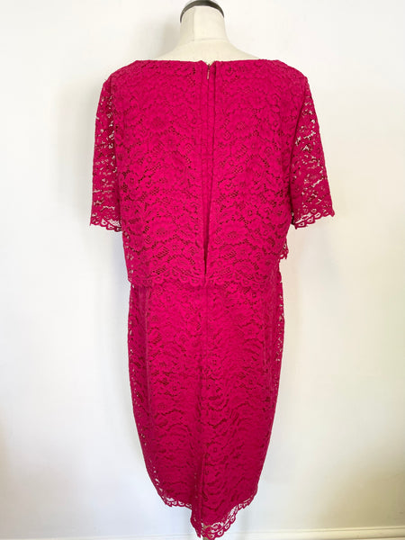 Lace Jacque Vert Clothing JACQUES VERT RASPERRY PINK LACE SHORT SLEEVE SPECIAL OCCASION Lace Jacque Vert Clothing JACQUES VERT RASPERRY PINK LACE SHORT SLEEVE SPECIAL OCCASION