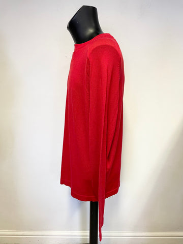 BRAND NEW RED HERRING RED CREW NECK LONG SLEEVED JUMPER SIZE XL