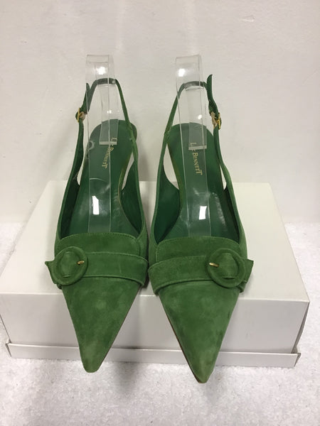 Suede slingbacks sales