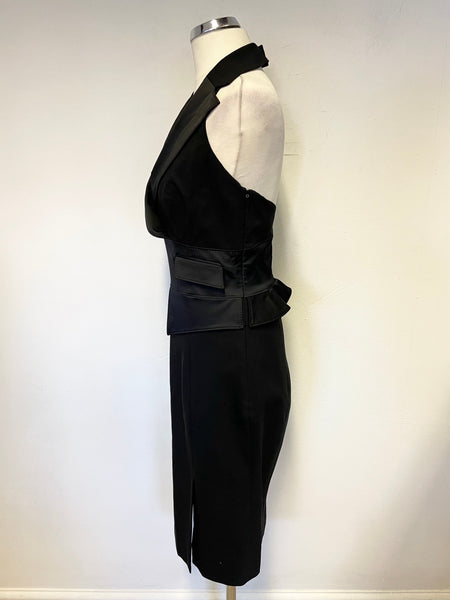 KAREN MILLEN BLACK HALTER NECK SPECIAL OCCASION PENCIL DRESS SIZE 10 Whispers Dress Agency KAREN MILLEN BLACK HALTER NECK SPECIAL OCCASION PENCIL DRESS SIZE 10 Whispers Dress Agency