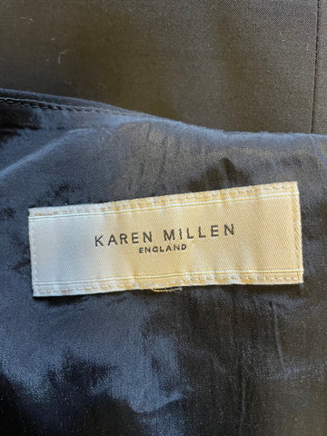 KAREN MILLEN BLACK HALTER NECK SPECIAL OCCASION PENCIL DRESS SIZE 10