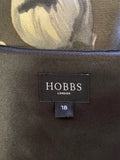 HOBBS BLACK & GREY FLORAL PRINT PENCIL DRESS SIZE 18