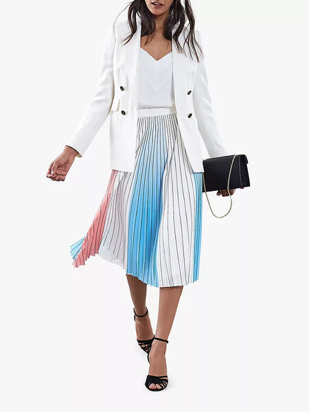 Reiss white pleated 2024 skirt