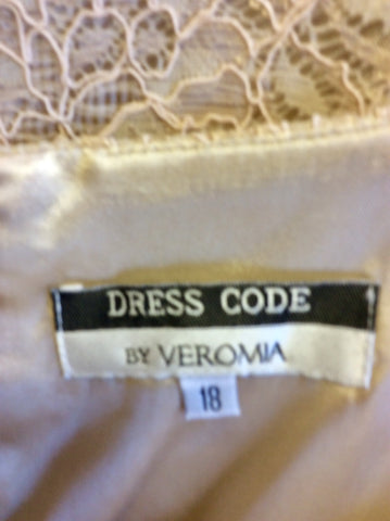 BRAND NEW DRESS CODE BY VEROMIA CHAMPAGNE LACE DRESS & JACKET SIZE 18