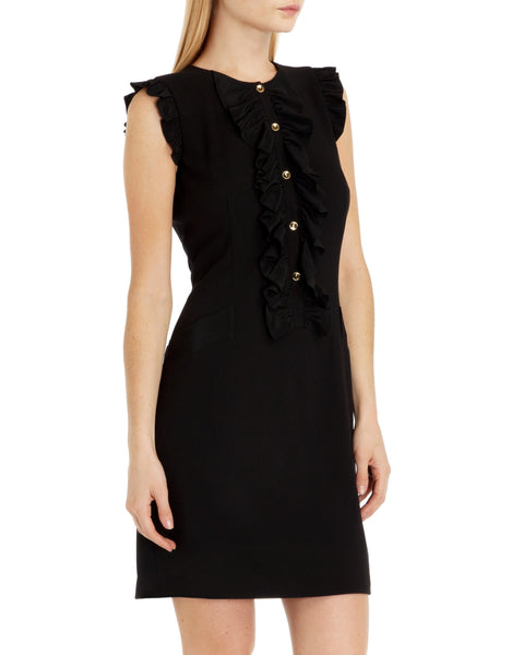 BRAND NEW TED BAKER MIMMI BLACK RUFFLE TRIM PENCIL DRESS SIZE 1 UK 8/1 Whispers Dress Agency BRAND NEW TED BAKER MIMMI BLACK RUFFLE TRIM PENCIL DRESS SIZE 1 UK 8/1 Whispers Dress Agency