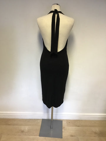 Hobbs Black Halterneck Dress Size 12