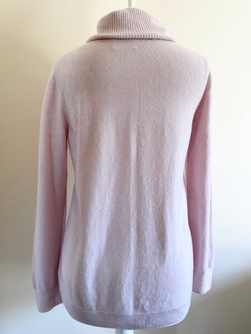 PURE COLLECTION PINK 100% CASHMERE ROLL NECK JUMPER SIZE 12L