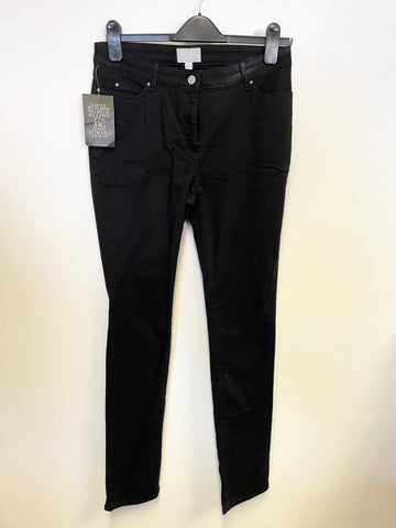 BRAND NEW WITH TAGS PURE COLLECTION BLACK SKINNY LEG JEANS SIZE 10L