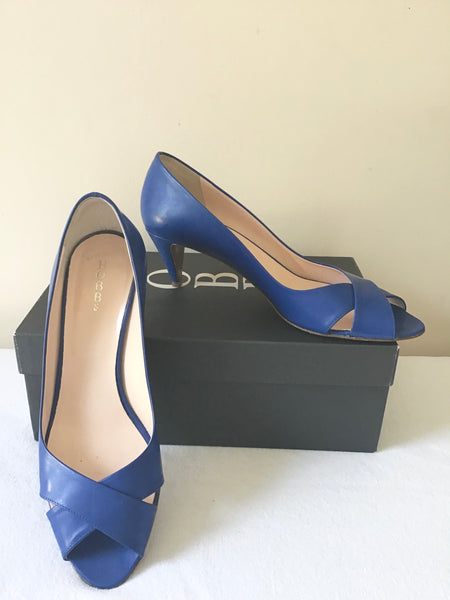 Blue Peep Toe Pumps HOBBS COBALT BLUE BIJOU CROSS