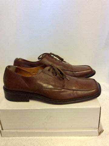 ANGUS WESTLEY CHESTNUT BROWN LEATHER LACE UP SHOES SIZE 9/43