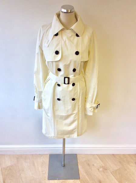 JAEGER WHITE BELTED TRENCH COAT MAC SIZE 16 Whispers Dress Agency