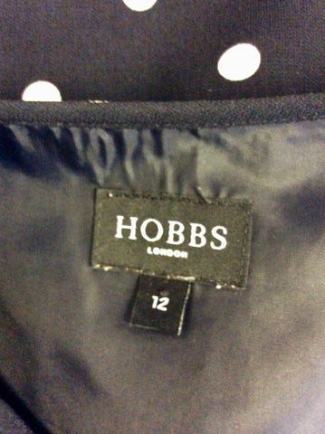 HOBBS BLACK & WHITE SPOT 3/4 LENGTH SLEEVE DRESS SIZE 12