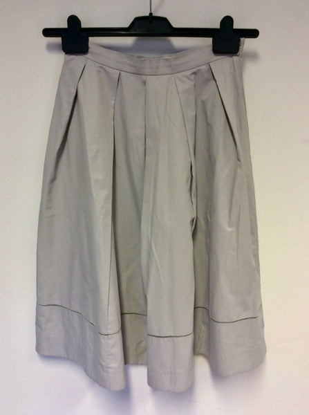 Grey pleated skirt size 8 deals