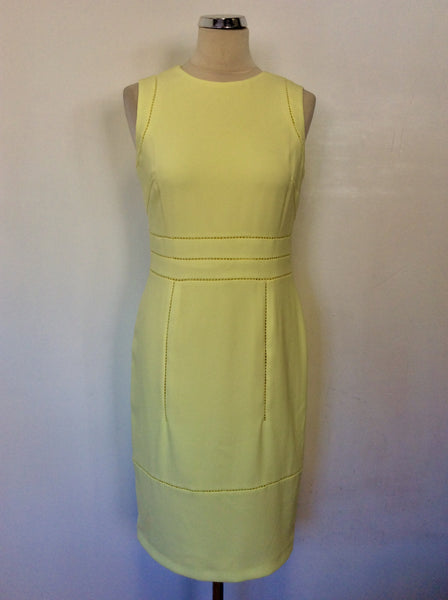 COAST LEMON YELLOW SPECIAL OCCASION PENCIL DRESS SIZE 12