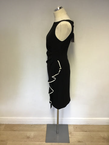 BRAND NEW COAST BLACK TIPPED IRAH DRESS SIZE 10