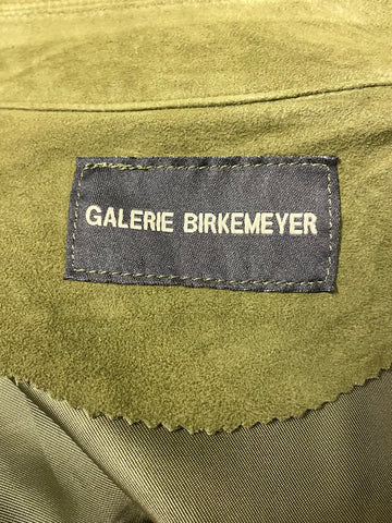 GALERIE BIRKEMEYER OLIVE GREEN SUEDE SHIRT/ JACKET SIZE XL
