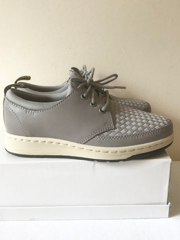 BRAND NEW DR MARTEN SOLARIS GREY LEATHER & TEXTILE LACE UP SNEAKERS SIZE 4/37