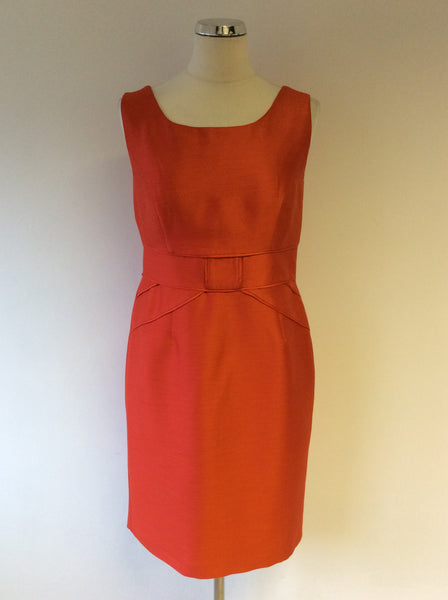 MINUET PETITE ORANGE WOOL & SILK BLEND PENCIL DRESS SIZE 14 Whispers Dress Agency MINUET PETITE ORANGE WOOL & SILK BLEND PENCIL DRESS SIZE 14 Whispers Dress Agency