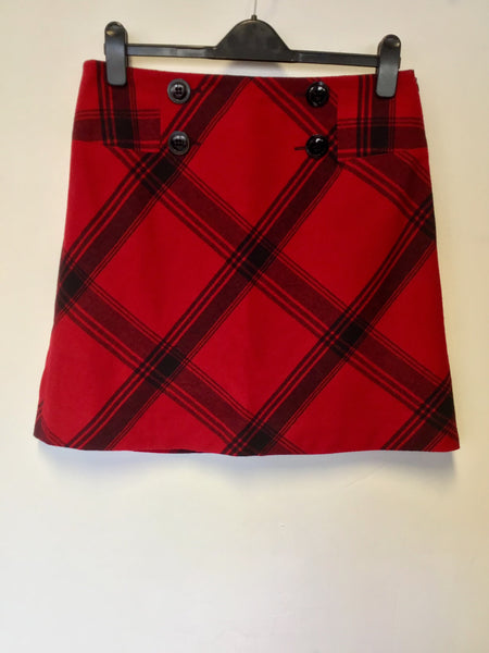 Hobbs red tartan sales skirt